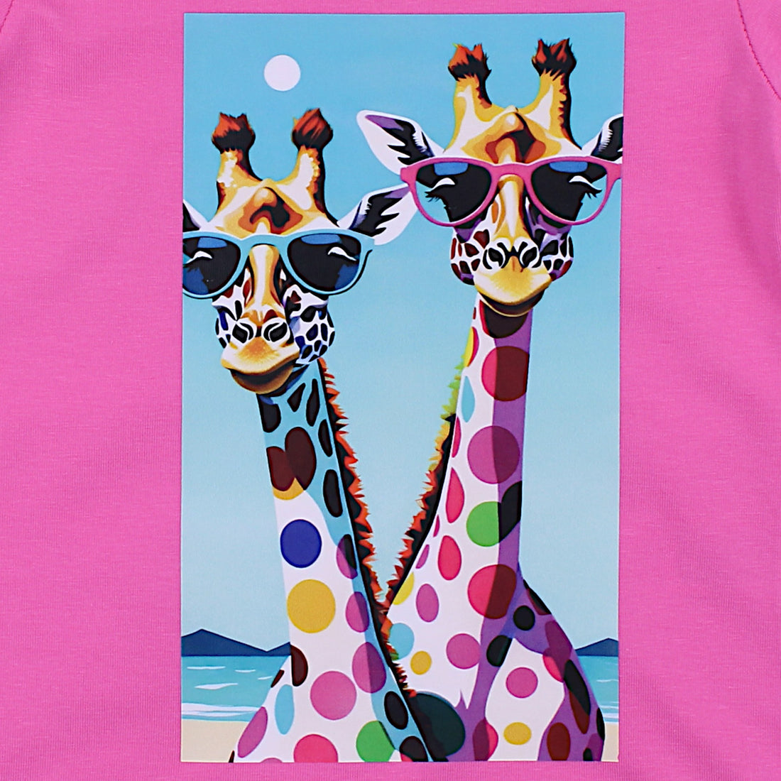 Cheerful blouse 2 giraffes girl fuchsia Your Word 4323-28425-21