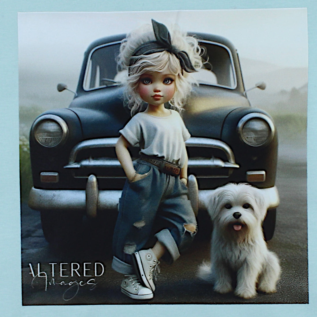 Girls' blouse mint Your Word 4327-2425