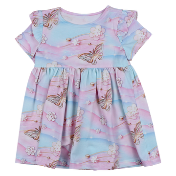 Girl's Dress Butterfly Pink Guliwerkids 4356-2425-40