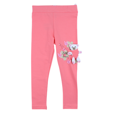 Girls' leggings with mascot coral Timi 44171-14425-27