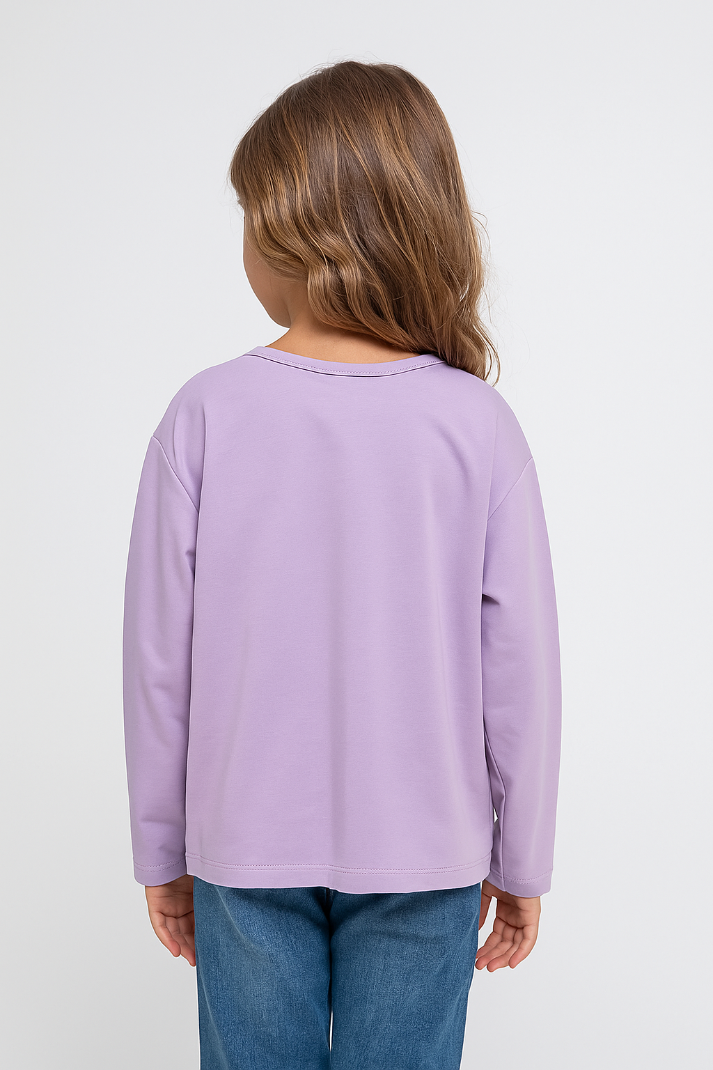 Kiss cotton blouse for girls, purple Your Word 465-30924