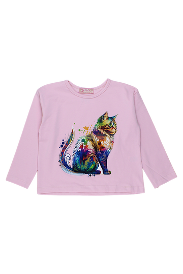 Girls' pink cotton blouse Your Word 465-30924-12925-40