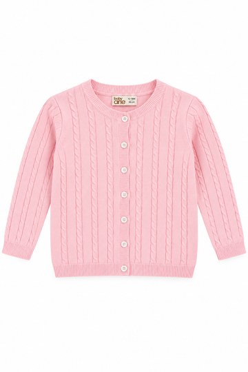 Sweter dziewczęcy różowy Babyone 466569-3926-40
