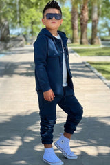 Elegant and sporty boy's navy blue set Surprise 5001-251125