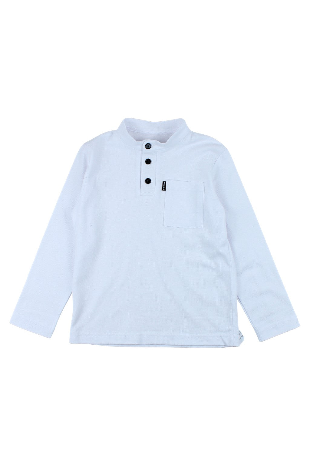 Boy's white stand-up collar T-shirt Mimi 5062-51125