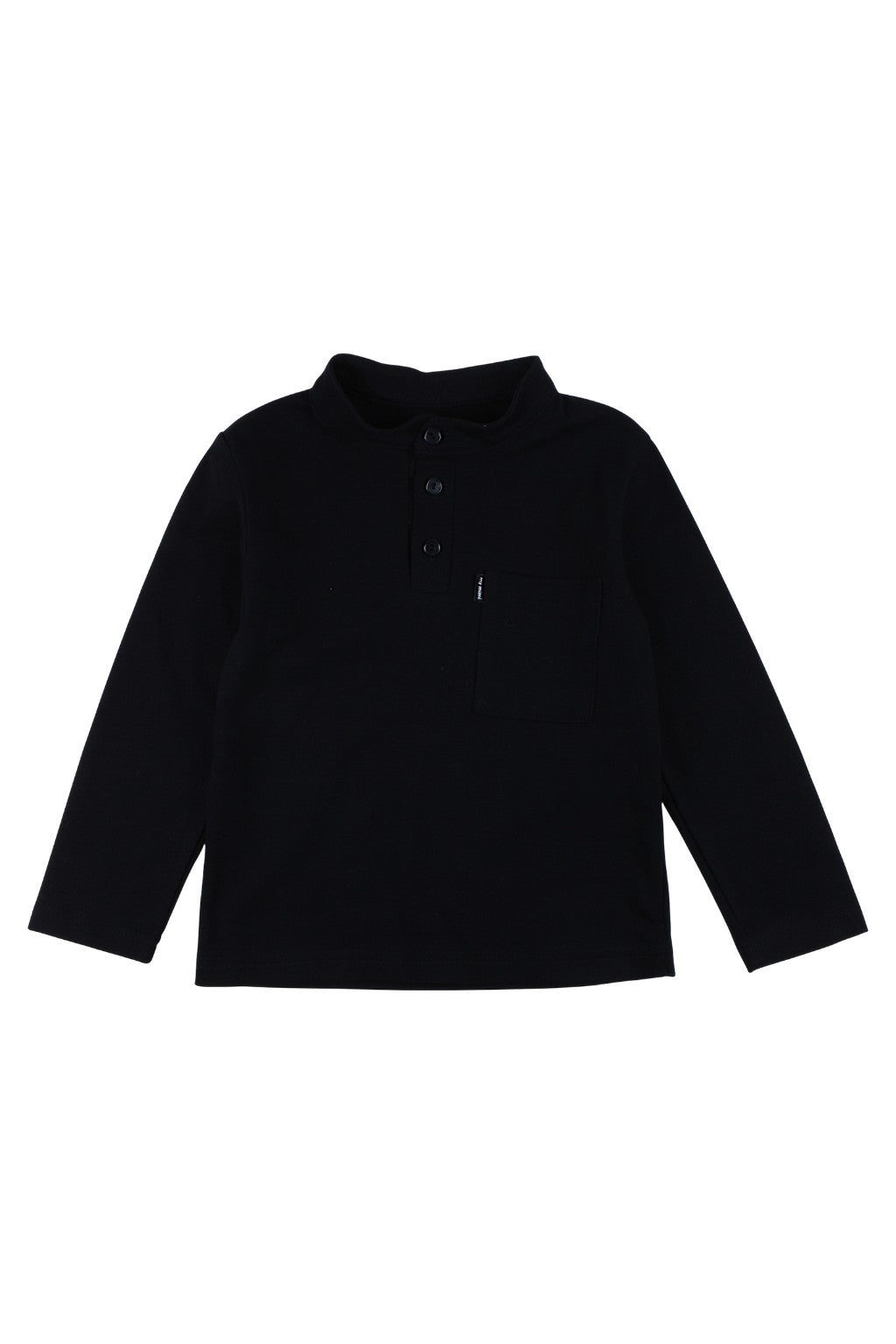 Boy's black stand-up collar T-shirt Mimi 5062-51125