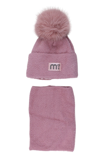 Girls' hat and scarf set, heather Ambra 5063-51125
