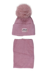 Girls' hat and scarf set, heather Ambra 5063-51125