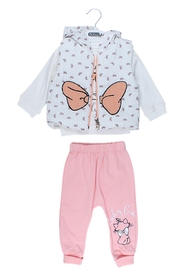 Babyhi pink girl's vest set 5214-16925