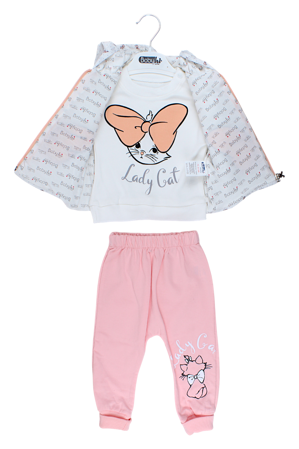 Babyhi pink girl's vest set 5214-16925