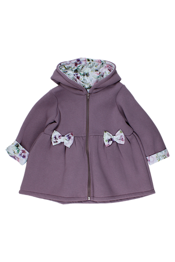 Girls' insulated sweatshirt-coat, heather Guliwerkids 5215-16925
