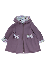 Girls' insulated sweatshirt-coat, heather Guliwerkids 5215-16925