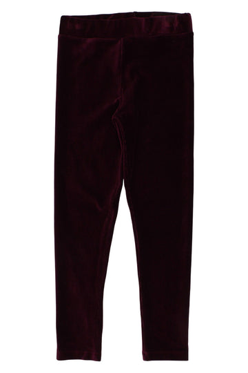 Girls' velvet cotton corduroy leggings, burgundy, Timi 54001-81025-58