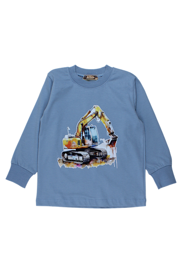 Boy's blue excavator blouse Your Word 5410-20825-35