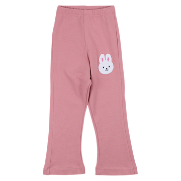 Girls' flared trousers powder pink Timi 51503-14425