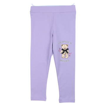 Teddy bear leggings for girls lilac Timi 54545-14425-29