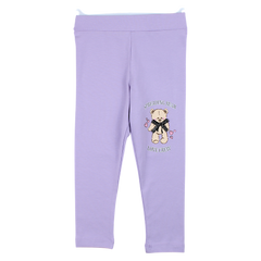 Teddy bear leggings for girls lilac Timi 54545-14425-29