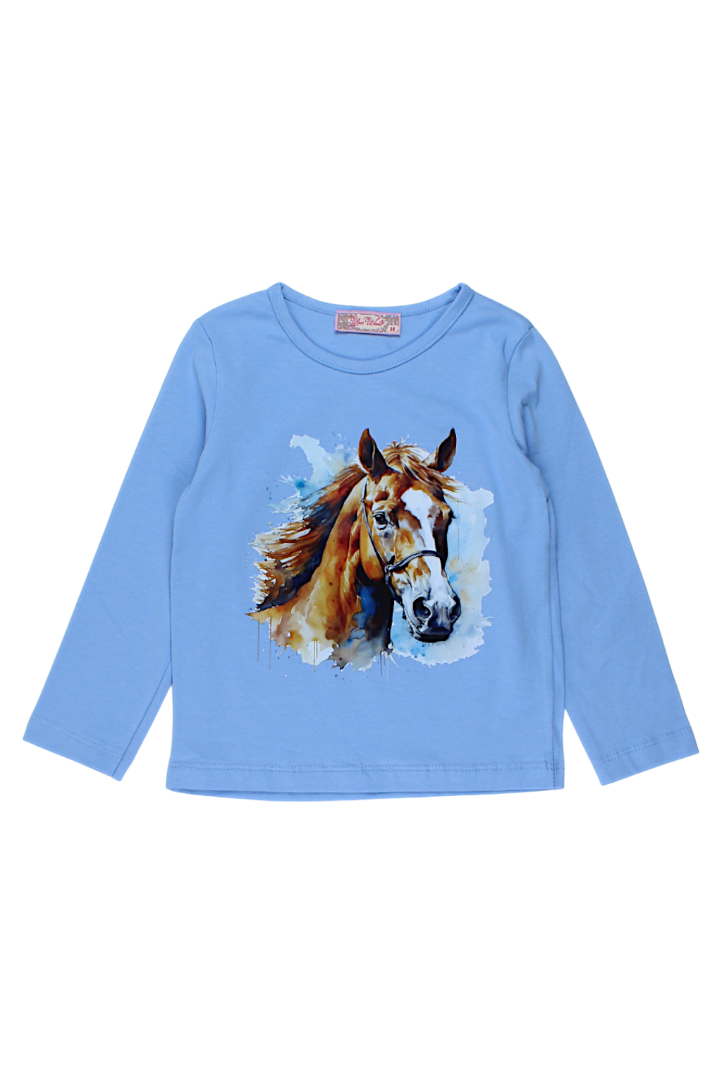 Girls' blue cotton blouse Your Word 5462-12925