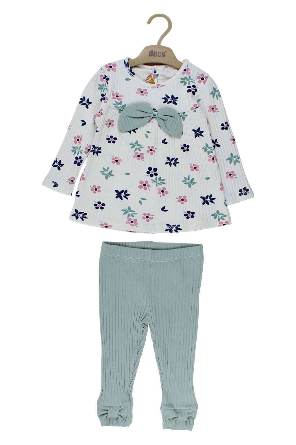 Girls' cotton set, cream Deco 56/636-251125