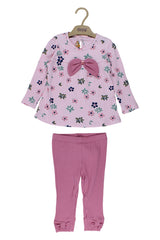 Cotton floral set, girly pink Deco 56/636-251125-40