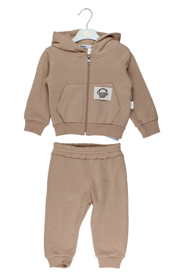 Dreams insulated tracksuit for boys, beige, Donino 60286-251125-1