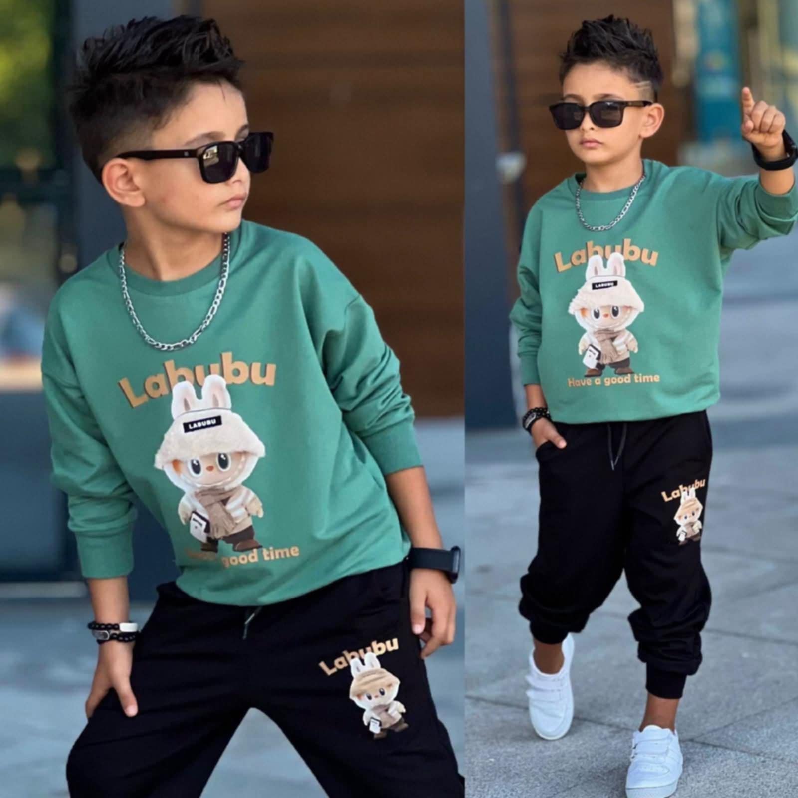Boy's green sports tracksuit Bam Bam 60292-7825