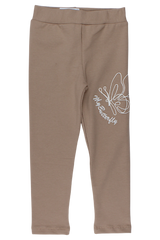 Girls' cotton butterfly leggings beige Timi 60507-20825-1