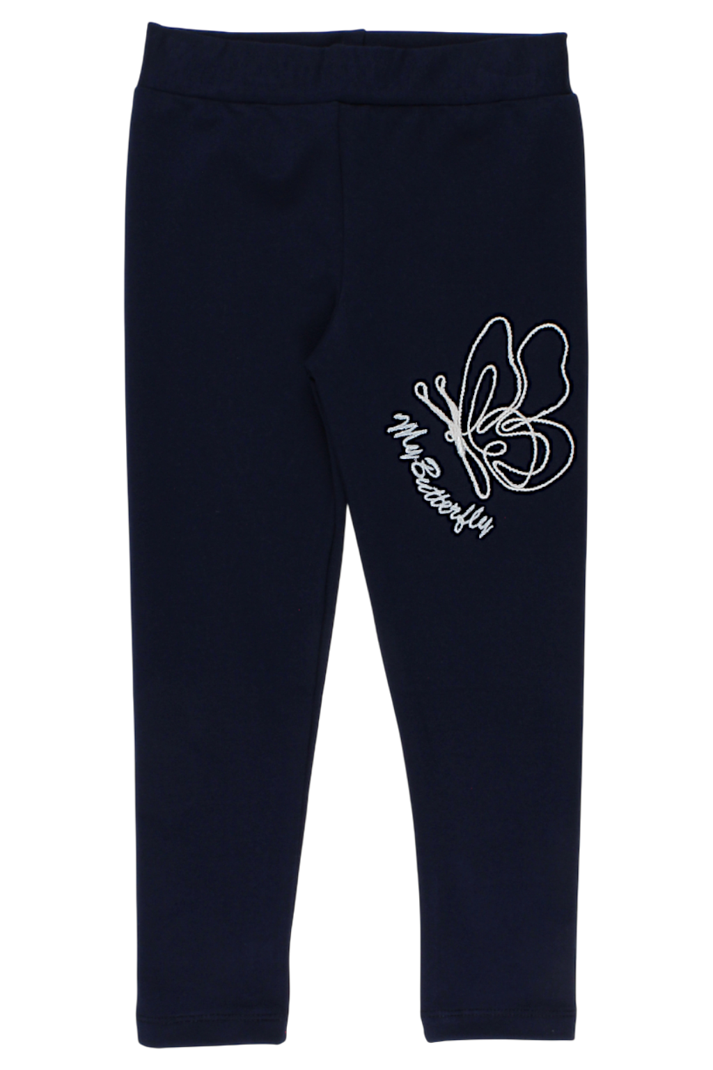 Girls' cotton butterfly leggings navy blue Timi 60507-20825-23