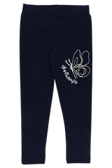 Girls' cotton butterfly leggings navy blue Timi 60507-20825-23
