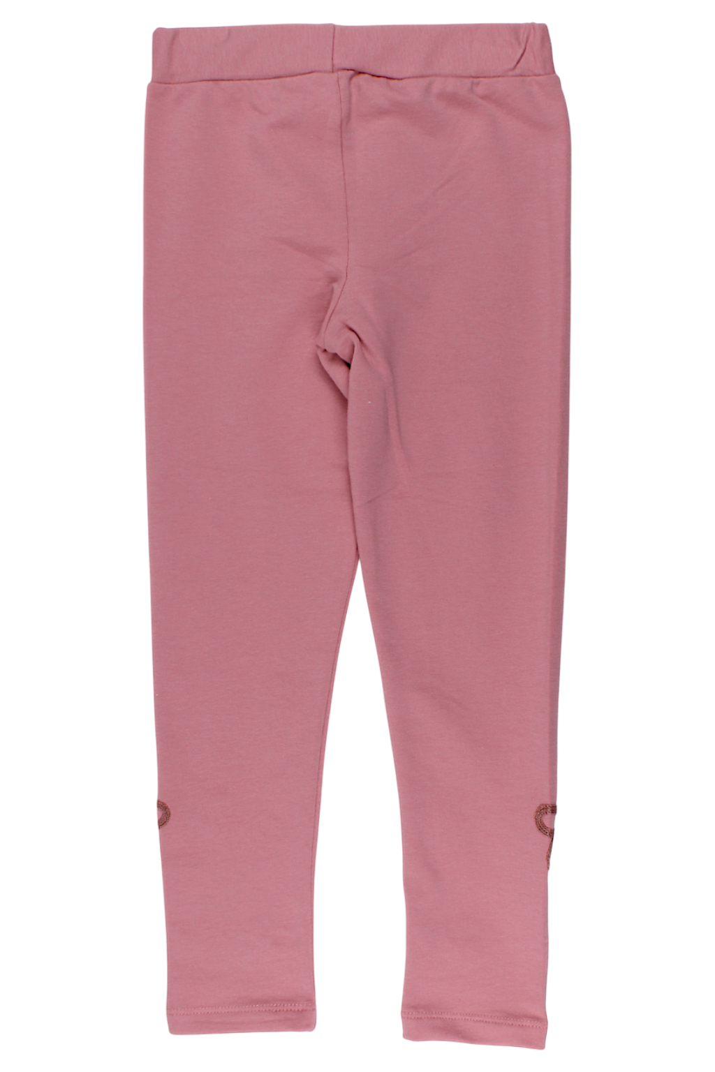 Cotton leggings with embroidery for girls, dirty pink, Timi 60512-20825-5