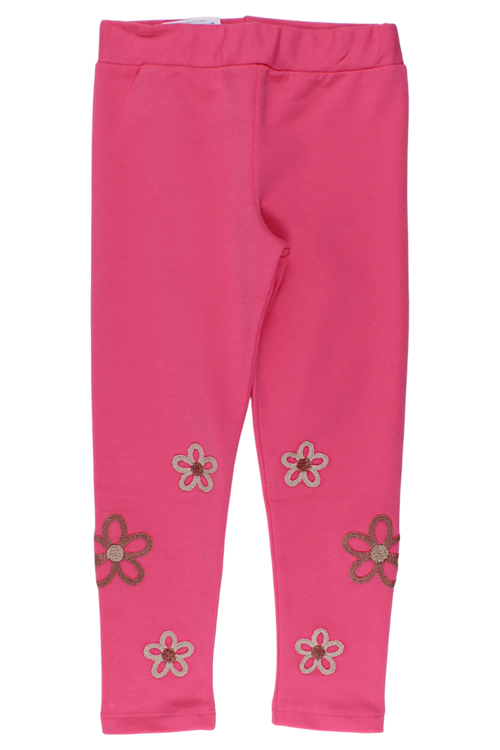 Cotton leggings with embroidery for girls, pink Timi 60512-20825-40