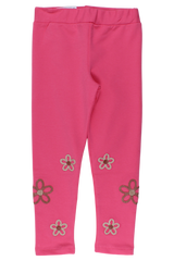 Cotton leggings with embroidery for girls, pink Timi 60512-20825-40