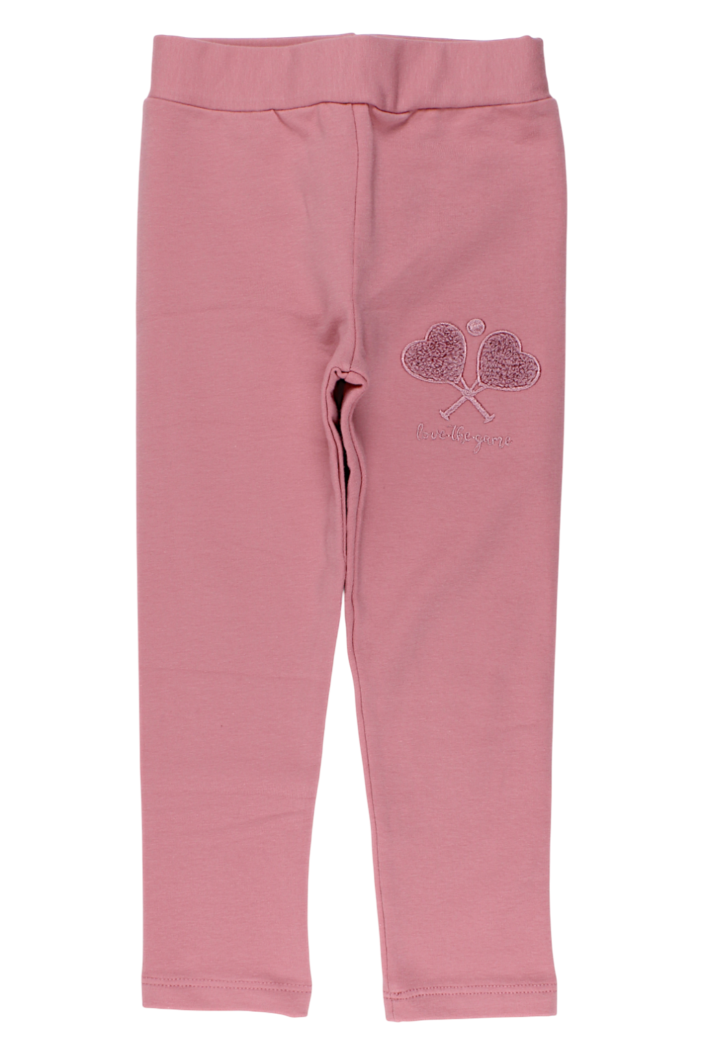Girls' tennis racket leggings, dusty pink, Timi 60524-17925