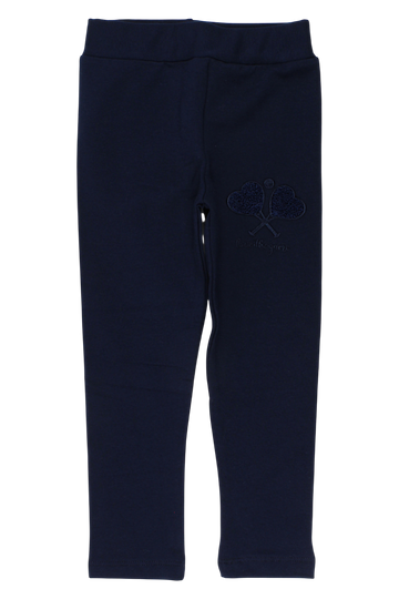 Girls' navy blue leggings with tennis rackets Timi 60524-17925-23