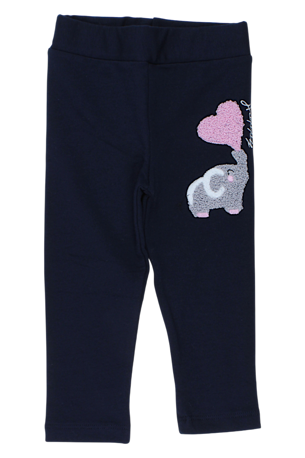 Girls' elephant leggings, navy blue, Timi 60607-17925-23