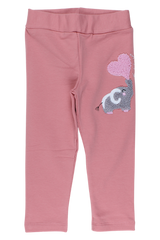 Girls' elephant leggings, powder pink, Timi 60607-17925