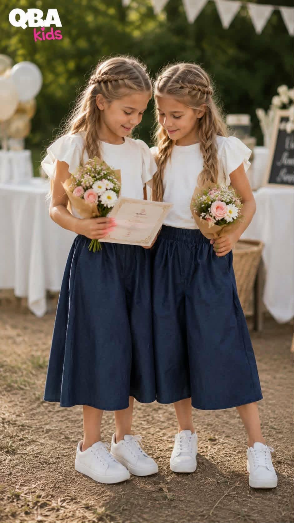Kuloty dziewczęce jeans Qbakids, kolor jeans, producent Qbakids, numer produktu 6064-27526-26