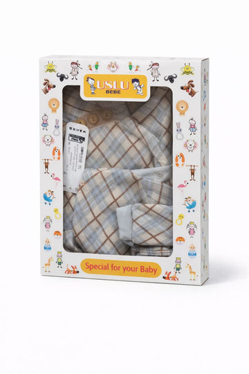 Komplet wyprawkowy 5 części chłopięcy niebieski Bebek 6172-121225