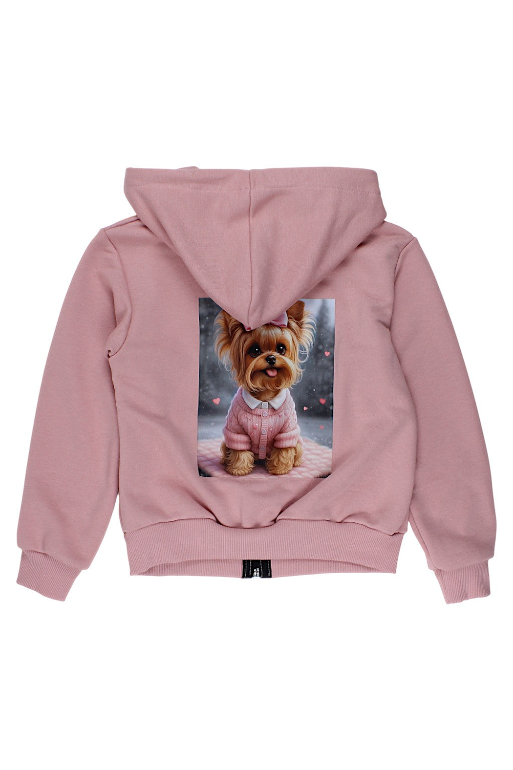 Girls' Doggie Sweatshirt, dirty pink, Gremtex 6262-26925