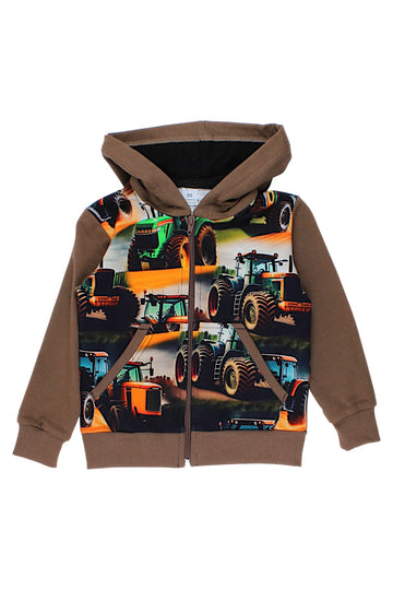 Boy's brown tract sweatshirt Guliwerkids 6264-26925