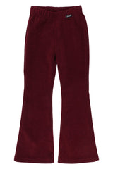 Girls' burgundy velvet bell-bottoms Lambda 6267-26925