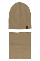 Boy's hat and scarf set, beige, Anwer 6268-26925