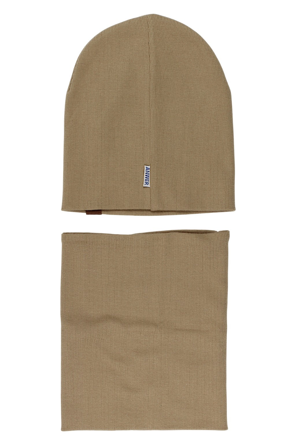 Boy's hat and scarf set, beige, Anwer 6268-26925