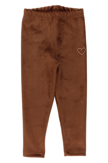 Girls' warm leggings chocolate Timi 63500-17925-17