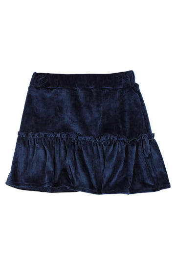 Girls' velvet skirt, navy blue, Timi 64502-291025