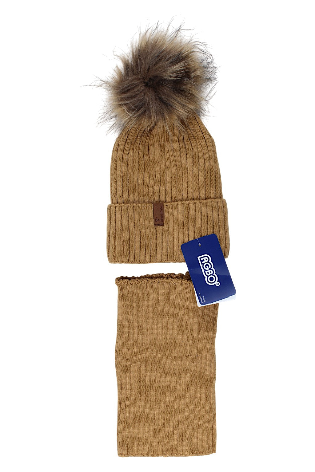 Boy's hat and scarf set mustard Agbo 6499-221025