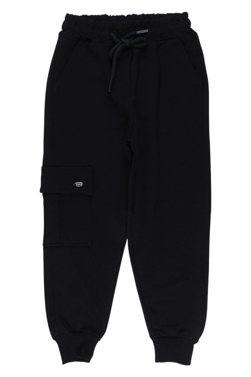 Girls' black combat jogger pants Timi 65500-81025-14