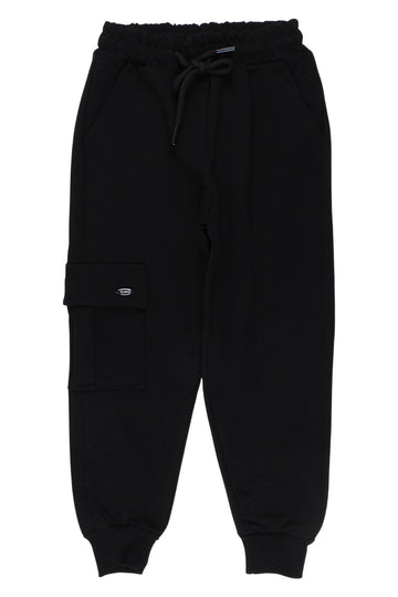 Girls' black combat jogger pants Timi 65500-81025-14