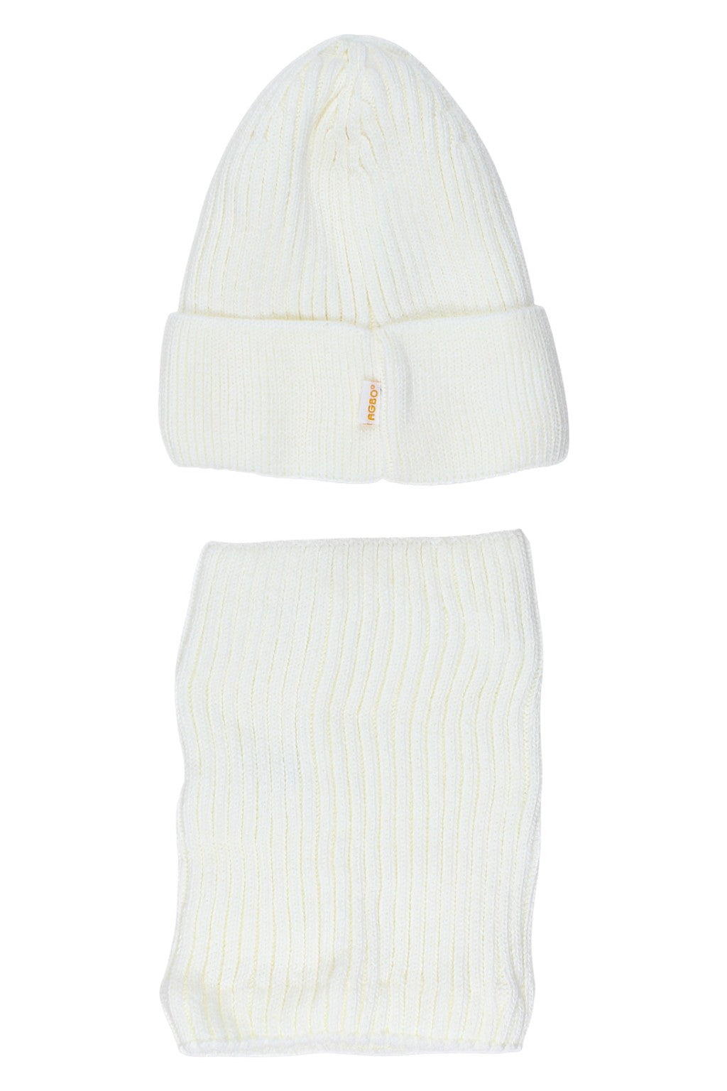 Cream hat and scarf set for girls Agbo 6617-221025