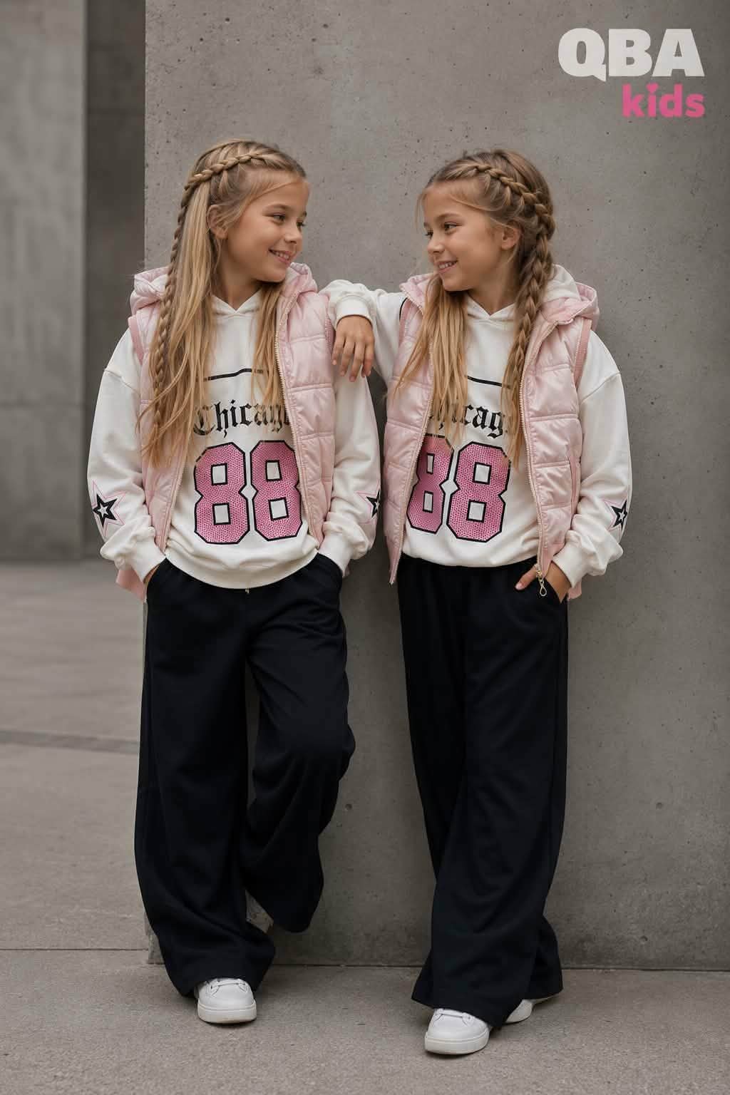 Bluza dziewczęca kremowa 88 Chicago Qbakids 6943-25726